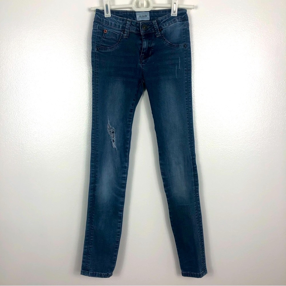 Hudson Distressed Skinny Jeans Girls Size 10